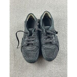 ROBERT CLERGERIE Silvio 02 Black Woven Trainers Sneakers Womens US 7 EU 37